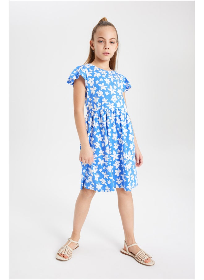 DeFacto - Girl Regular Fit Short Sleeve Knitted Dress - Image 1