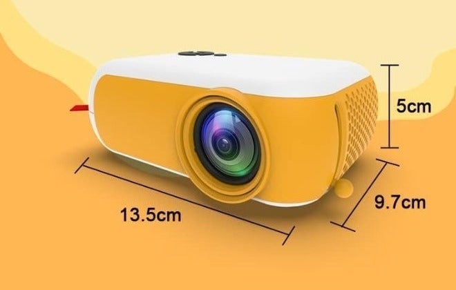 Portable Mini Projector, Full HD 1080P Supported LCD Projector with HDMI, USB, AV, SD Card, Wi-Fi Ready and Remote Control, Available in Two Colors - Image 1