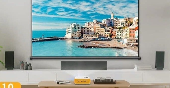 Portable Mini Projector, Full HD 1080P Supported LCD Projector with HDMI, USB, AV, SD Card, Wi-Fi Ready and Remote Control, Available in Two Colors - Image 3