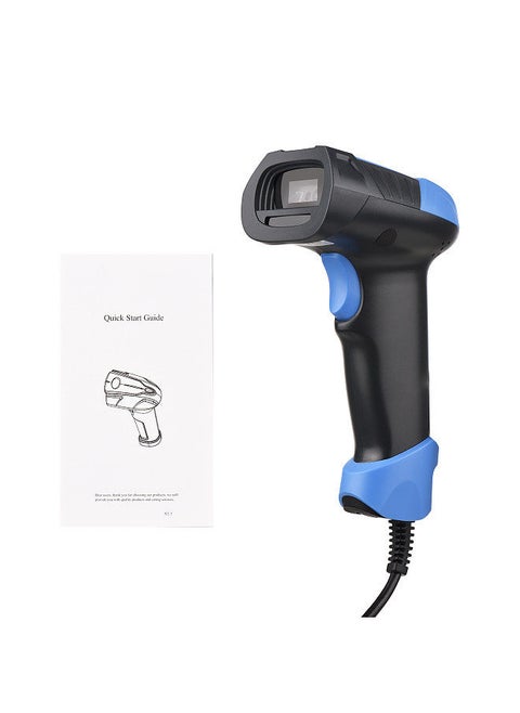 Handheld 1D/2D/QR Barcode Scanner USB Wired Bar Code Reader Manual/Auto Trigger Scanning CMOS Image Sensor Support Paper Code/Screen Code PDF417 Compatible with Windows Android MacOS Linux System