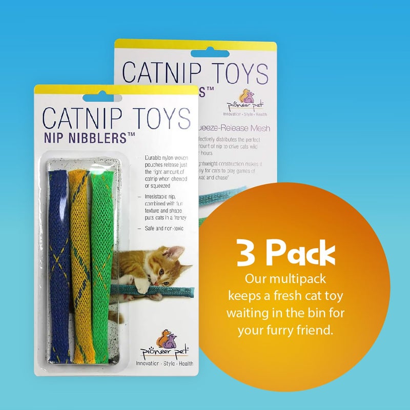 Pioneer Pet Nip Nibblers Catnip Toy â€“ 3 Pack â€“ Catnip Filled Toys For Indoor Cats -Teething Toy For Kittens That Bite And Chew - Image 4