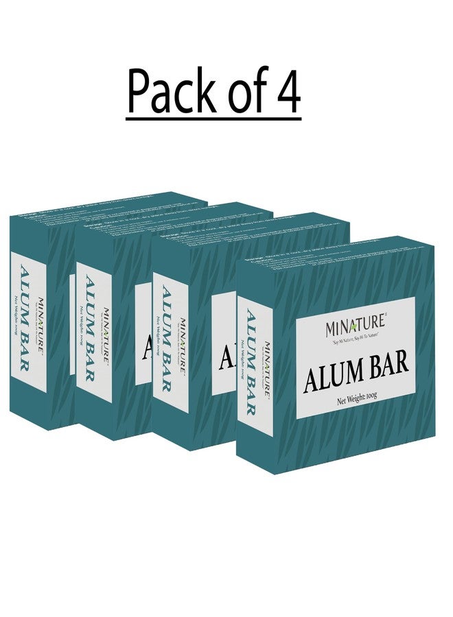 minature عبوة بار الألوم النقي من مي ناتشر 4 قطع (100 جرام * 4) | كتلة فطرية طبيعية | حجر الألوم البوتاسيوم | بار الحلاقة | قابض للبشرة | مُنقّي للماء | التحكم في الروائح - Image 2
