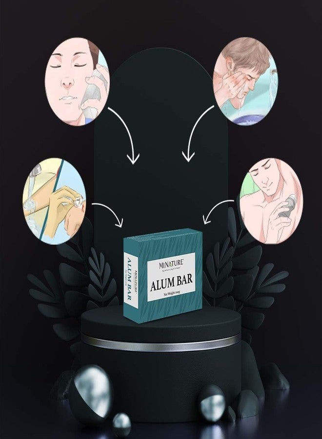 minature عبوة بار الألوم النقي من مي ناتشر 4 قطع (100 جرام * 4) | كتلة فطرية طبيعية | حجر الألوم البوتاسيوم | بار الحلاقة | قابض للبشرة | مُنقّي للماء | التحكم في الروائح - Image 4