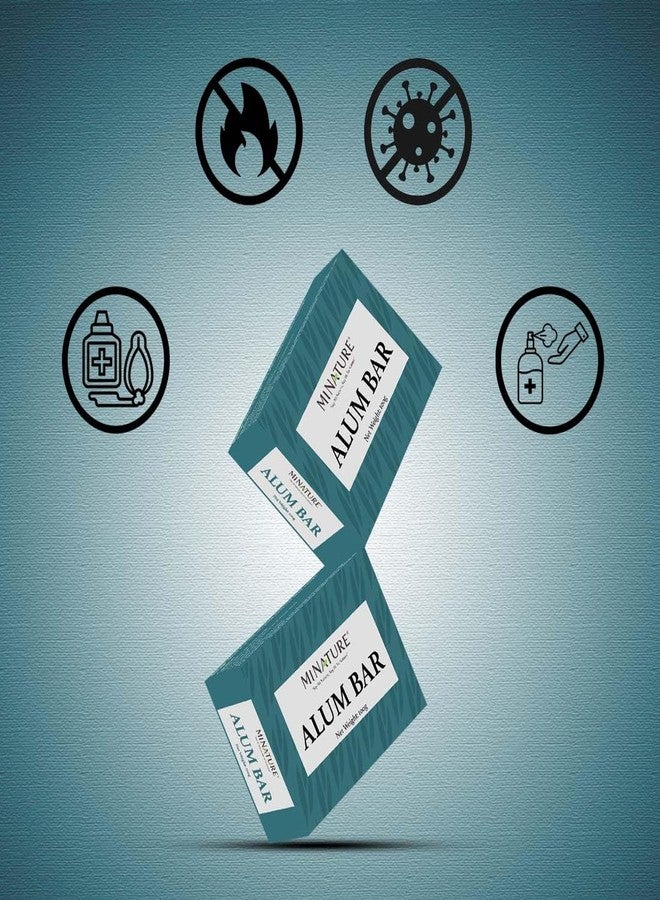 minature عبوة بار الألوم النقي من مي ناتشر 4 قطع (100 جرام * 4) | كتلة فطرية طبيعية | حجر الألوم البوتاسيوم | بار الحلاقة | قابض للبشرة | مُنقّي للماء | التحكم في الروائح - Image 5