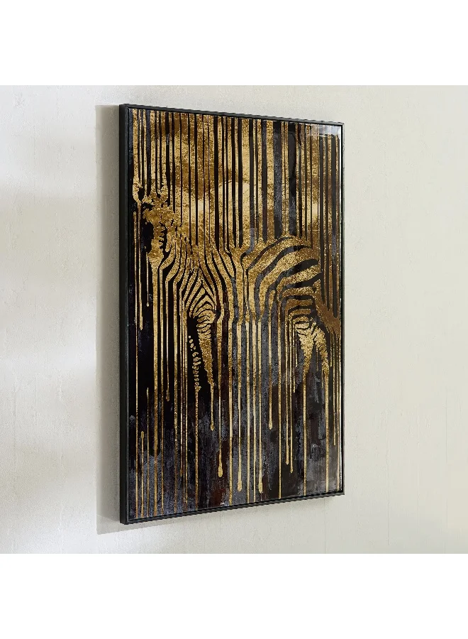 هوم بوكس لوحة فنية جدارية Cyprus Odean Zebra Abstract مؤطرة مع فويل - 60x90x2.8 سم