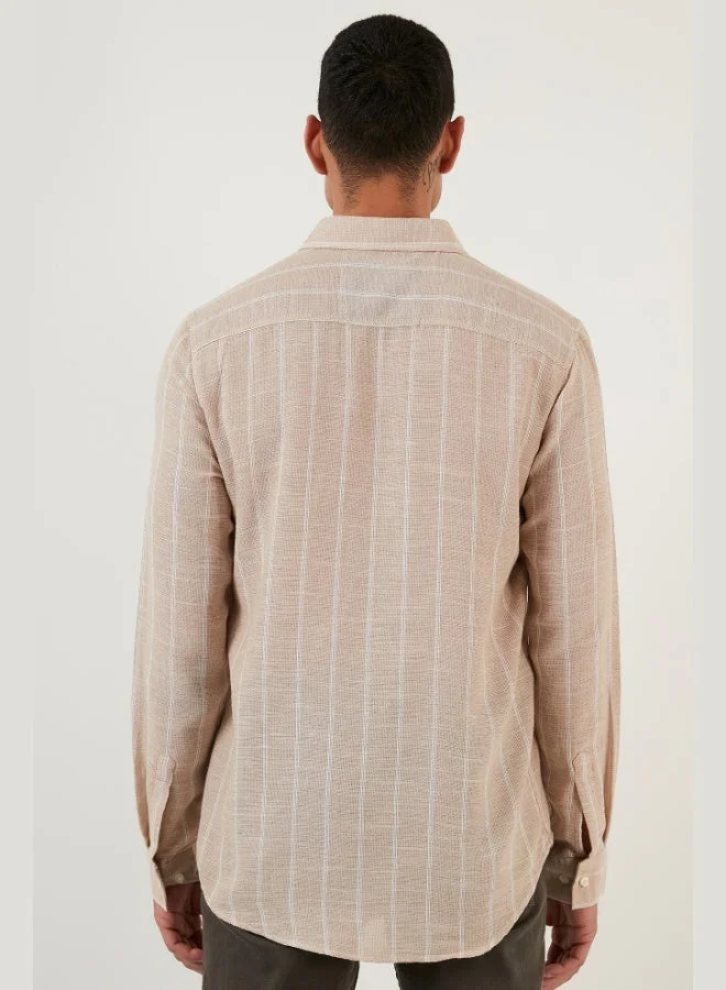 Buratti  Buratti Cotton Striped Regular Fit Button-down Collar Shirt Men's SHIRT CF21S112480 for Men | Best Price UAE