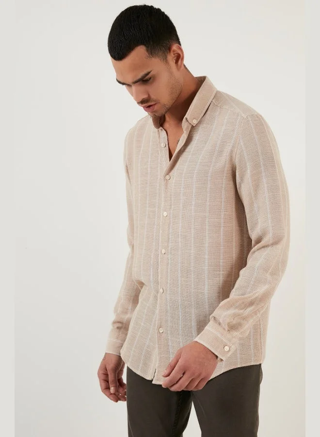 Buratti Buratti Cotton Striped Regular Fit Button-down Collar Shirt Men's SHIRT CF21S112480