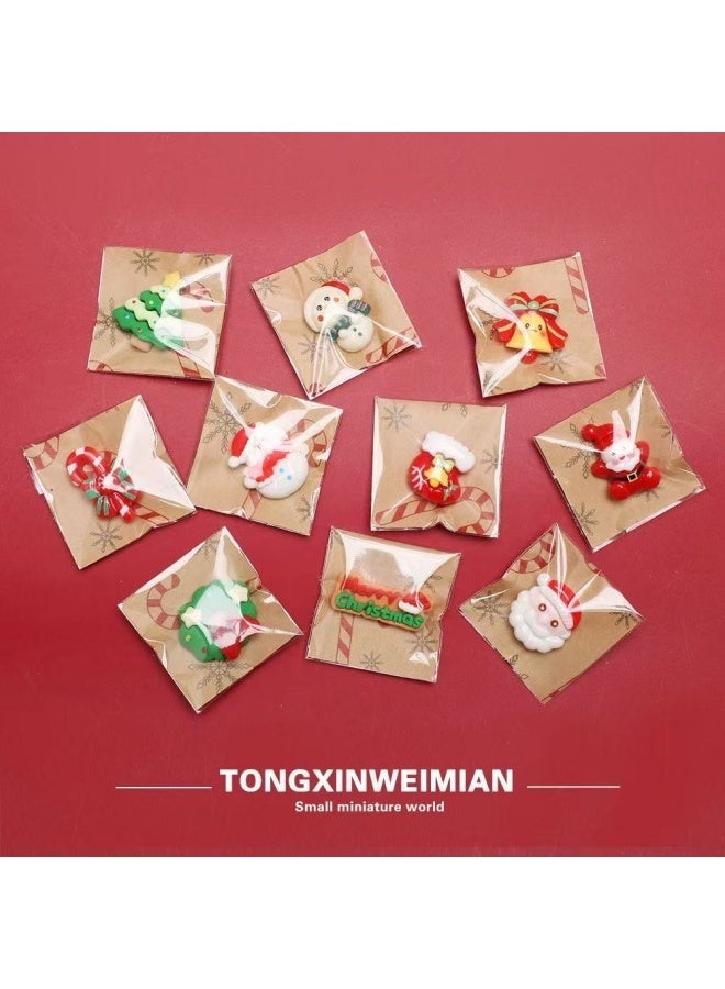 20 مغناطيس ثلاجة عيد الميلاد، ملصقات مغناطيسية بموضوع عيد الميلاد، مناسبة للثلاجات وغسالات الصحون والأبواب المعدنية وديكورات المنزل في العطلات الشتوية (تصاميم عشوائية). - Image 2