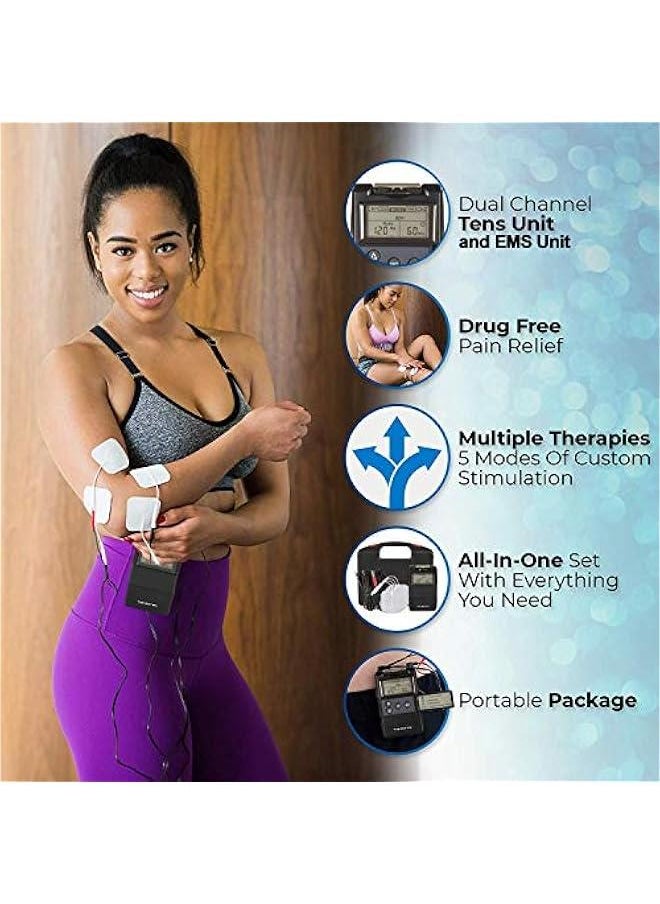 Arabest OTC TENS Unit for Back, Neck, and Sciatica Pain Relief - Clinical Strength Muscle Stimulator for Lower Back Pain - TENS 7000 Stim Machine  - Image 3