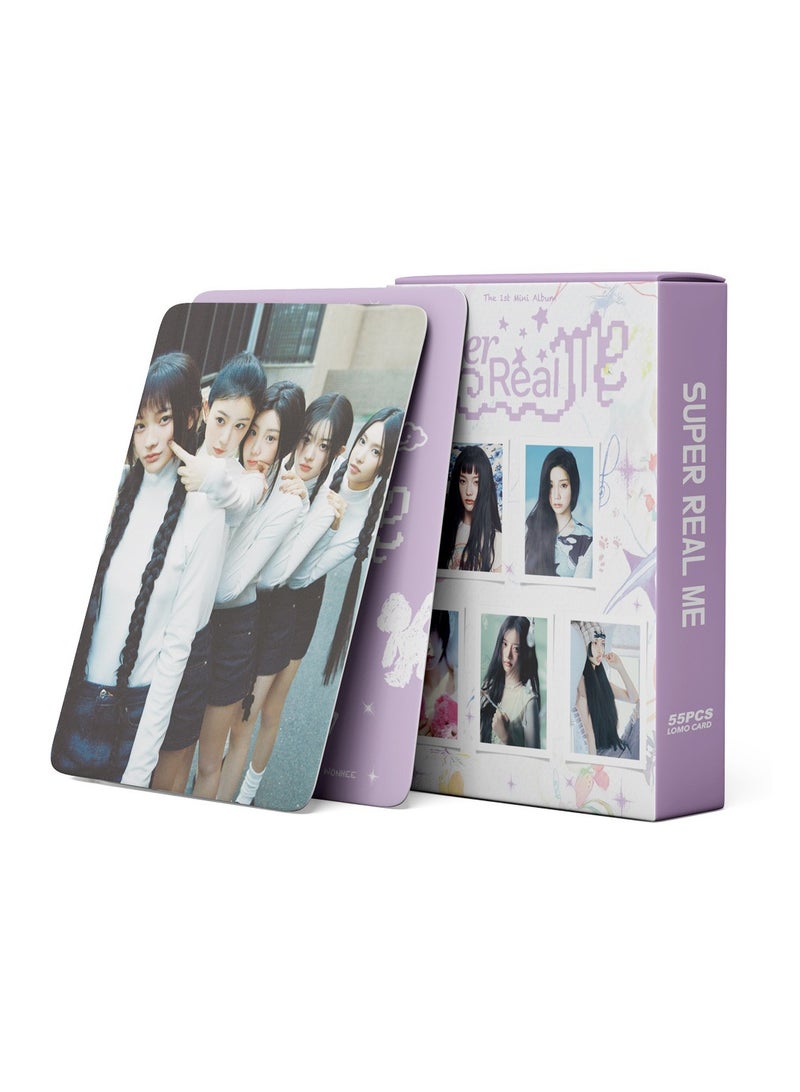 NIBEMINENT 55 Pcs Kpop ILLIT SUPER REAL MINJU Lomo Cards Card For Fans Collection Gifts - Image 2