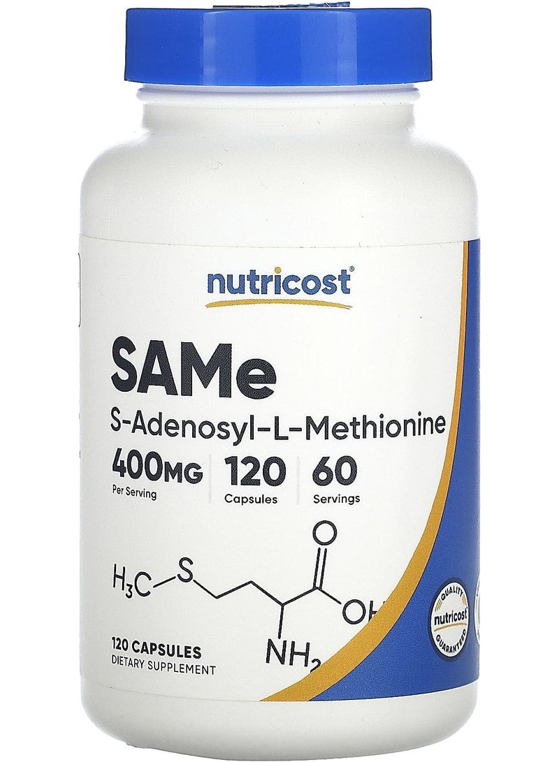 SAMe, 400 mg, 120 Capsules (200 mg per Capsule)