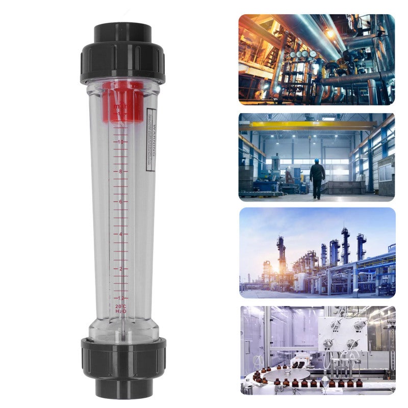 Liquid Flowmeter 1.2‑12m³/h 4% High Accuracy Transparent Tube - Acid & Alkali Resistant ABS Plastic Pipe Flowmeter for Chemical Petroleum Scientific Research Fields - Image 4