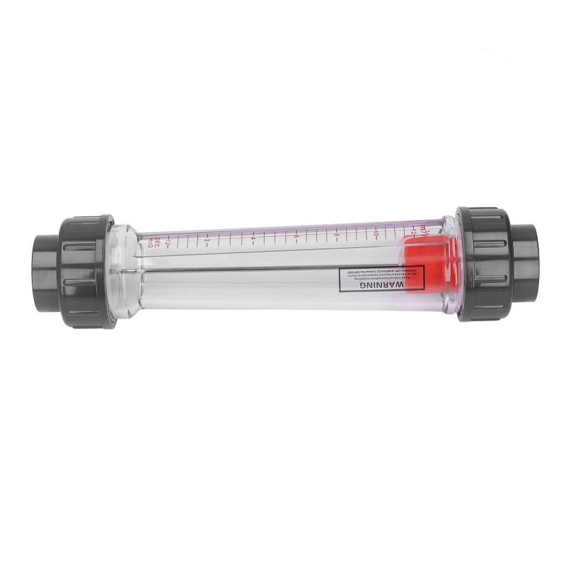 Liquid Flowmeter 1.2‑12m³/h 4% High Accuracy Transparent Tube - Acid & Alkali Resistant ABS Plastic Pipe Flowmeter for Chemical Petroleum Scientific Research Fields - Image 1