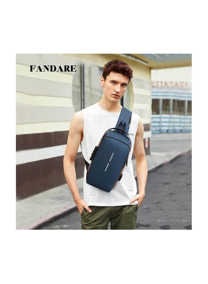 Unisex Shoulder Bag blue - Image 2