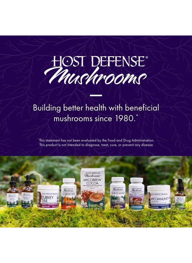 Host Defense - Mushrooms Lion's Mane Extract - Lion's Mane Liquid Supplement for Brain Health - Mushroom Support for Focus & Memory Function - Immune & Nervous System Support - 1 fl oz (30 Servings)* - Image 1