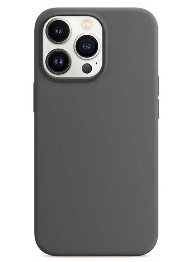 CATANES Protective Soft Silicone Case Cover for iPhone 13 Pro Max - Dark Grey 