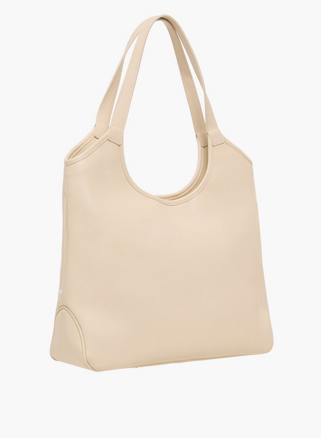 Lee Cooper Printed Tote Bag with Coin Purse and Zip Closure  - Image 4