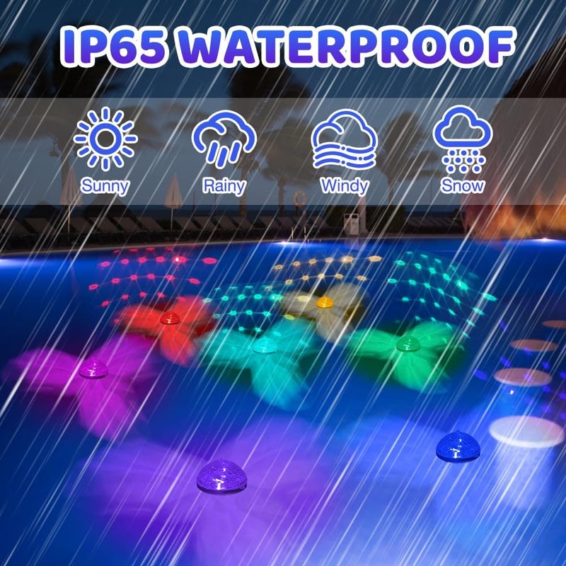 2 Pack Solar Floating Jellyfish Pool Lights, 7-Color Changing Waterproof - Image 5
