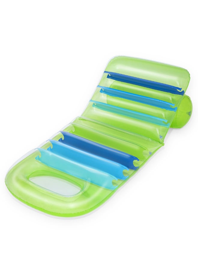 Bestway Summer Colors Adjustable Lounge Inflatable Pool Float, 6 ft 4 in x 31.5 in (1.93 m x 80 cm), Reclining Air Mattress with Adjustable Backrest for Pool, Beach & Lake, Ages 3+ - Image 2