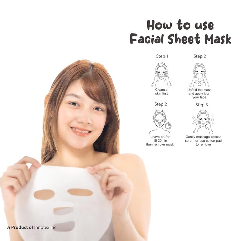 MASKING MasKing Beauty Cucumber VitaminC Pomegranate Kiwi Avocado Potato extract Facial sheet mask for glowing and hydrating daily Skin care combo pack of 6  - Image 4