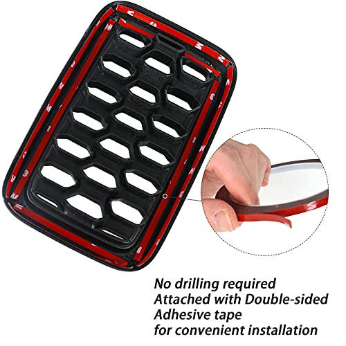 SPORTULI 7PCS Glossy Black Honeycomb Mesh Front Grill Inserts kits Replace for 2017-2021 Jeep Grand Cherokee - Image 4