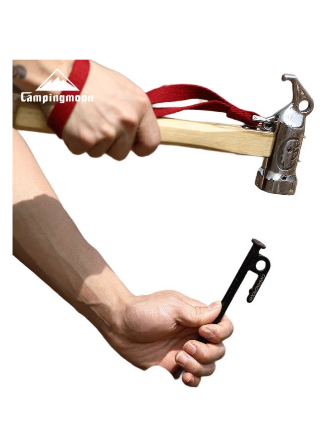 Campingmoon Coleman Ground Nail Set, Tent Pegs, Canopy Nails, Windproof Nails, High Hardness Carbon Steel T20Cm 8Pcs - Image 1