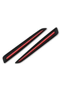 Excefore Anti-Collision Patch, 2 Pack Car Bumper Guard Strip, Anti-Scratch Bumpe Protector Trim, Protector Car Door Edge Guards, for Cars SUV Pickup Truck, Universal, Black Red  - Image 1