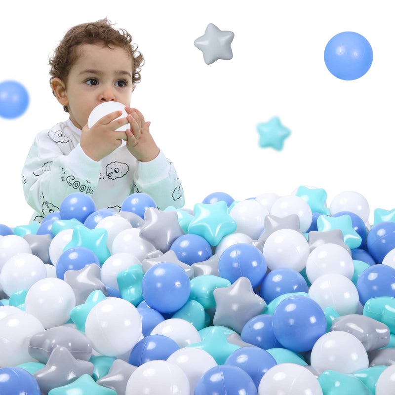 STARBOLO Star Ball Pit Balls for Toddlers 100pcs Pastel Colors Phthalate Free BPA Free NonToxic Crush Proof Play Balls Play Tent Pool Playhouse Playpen Party Decoration - Image 3
