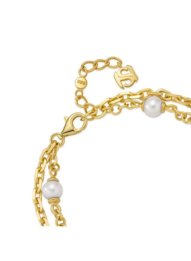 سانت هونور Aimee Double Layer Gold Bracelet with Hanging Charm for Women's