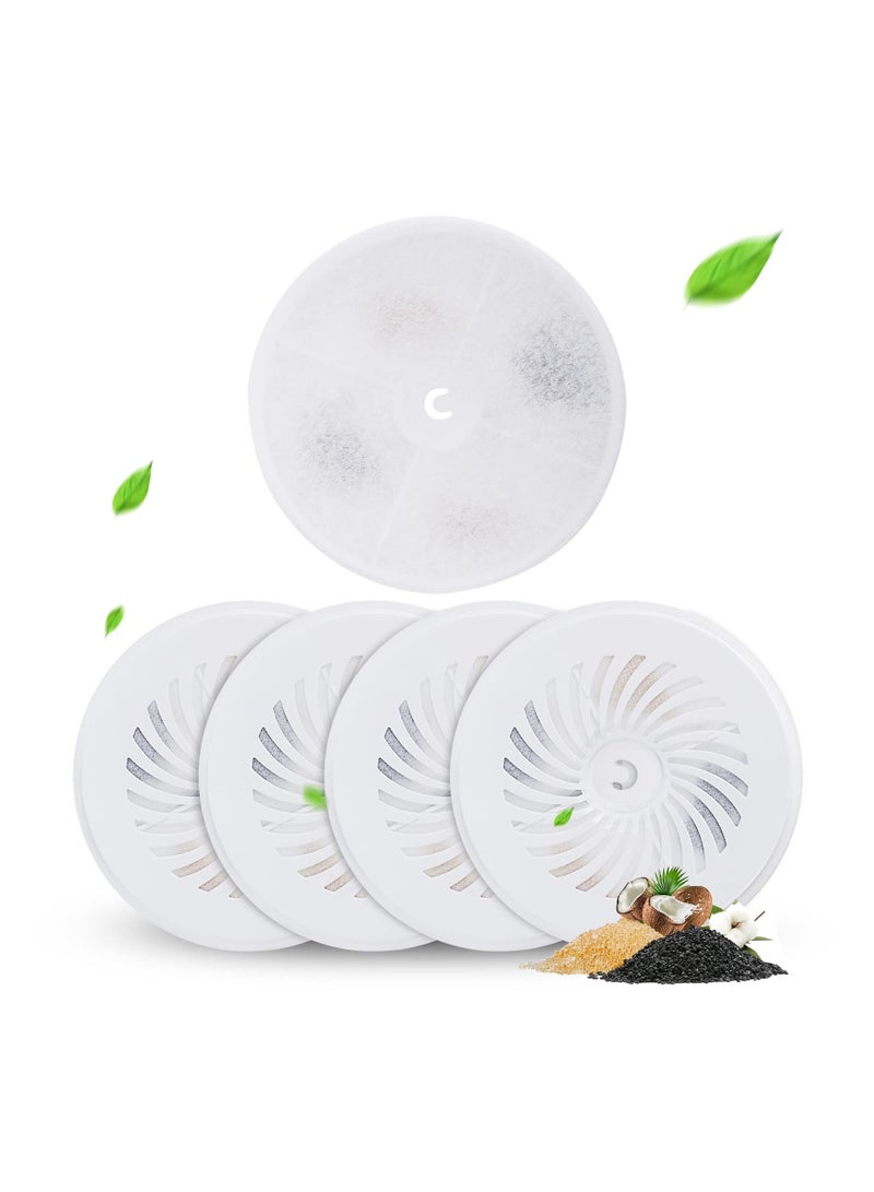 Cat Water Fountain Filters (5PCS) - Compatible with EVERSWEET 2S, 3/3Pro, Solo, and PUREDRINK Water Fountains - 4-Layer Filtration System for Clean and Fresh Pet Water. - Image 1