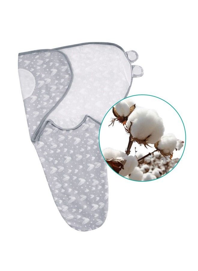 Biloban - Baby Swaddles 03 Months For Boy Girls Baby Swaddle Newborn Swaddle Cotton Adjustable Swaddle Blanket Lovely Grey Print 2 Pack - Image 1