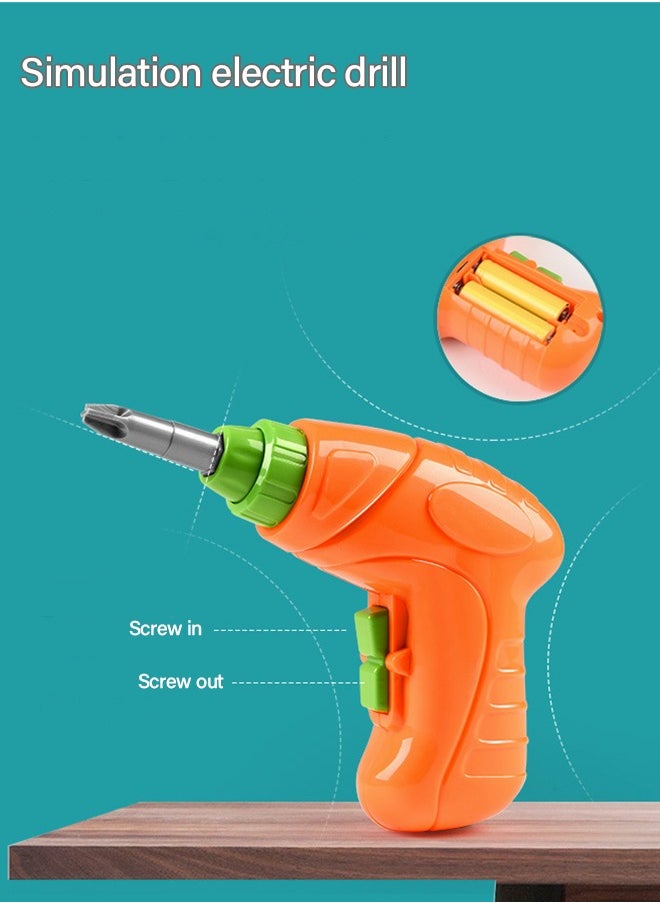 GROIC - Learning Toy Building Blocks, Drill And Screwdriver Tool Set Puzzle For Kids, Educational Games For Kids, Early Education Building Blocks - Image 1