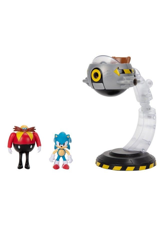 Sonic The Hedgehog - Egg Mobile Battle Set With Sonic & Dr. Eggman 2.5 Inch Action Figures Includes 14 Unique Pieces - Image 1