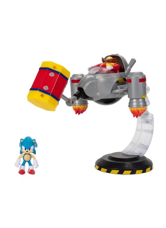 Sonic The Hedgehog - Egg Mobile Battle Set With Sonic & Dr. Eggman 2.5 Inch Action Figures Includes 14 Unique Pieces - Image 1