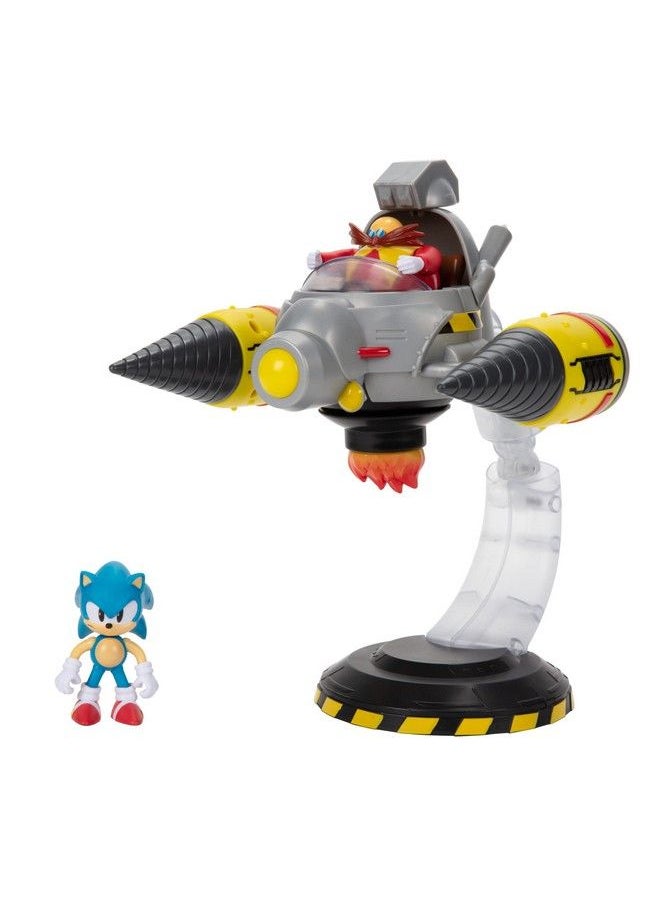 Sonic The Hedgehog - Egg Mobile Battle Set With Sonic & Dr. Eggman 2.5 Inch Action Figures Includes 14 Unique Pieces - Image 1