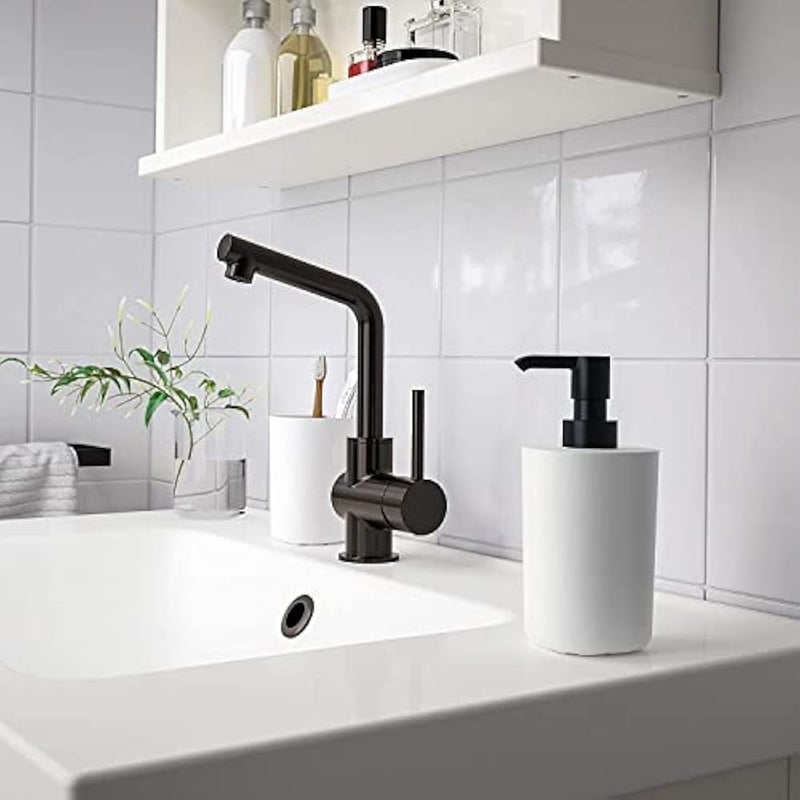 IKEA ASIA 3-Piece Bathroom Accessory Sets, Soap Dispenser, Toothbrush Holder and Tray, White - Image 2