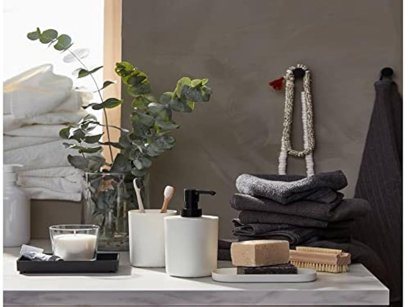 IKEA ASIA 3-Piece Bathroom Accessory Sets, Soap Dispenser, Toothbrush Holder and Tray, White - Image 5