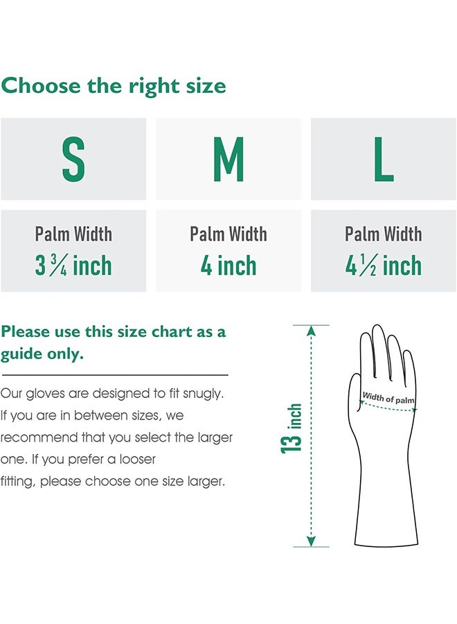 Quantum 2 PCS Rubber Cleaning Gloves, Reusable Kitchen Long Glove, Non-Slip Grippy Long Dish Washing Gloves for Kitchen & Bathroom Cleaning - Image 2