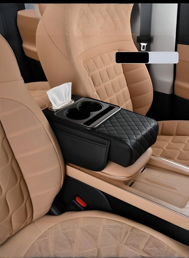 مسند ذراع مركزي مرتفع للسيارة مع حامل أكواب - Image 1