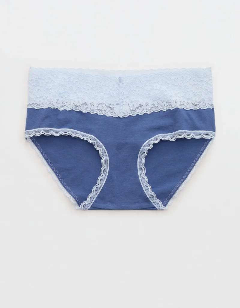Aerie Superchill Vintage Lace Cotton Boybrief Underwear