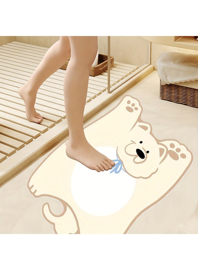 1pcs Cute Cartoon Area Rugs For Bedroom，Soft Diatomaceous Mud Carpet For Bath，Non Slip And Absorbent Mat（15.15x23.42inch） - Image 4
