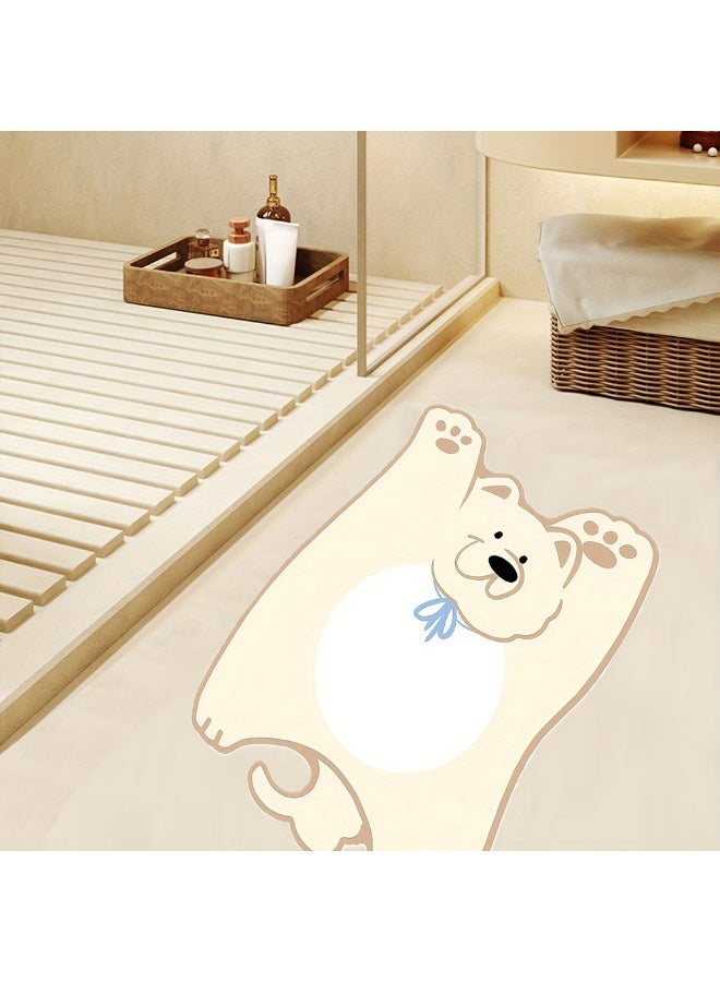 1pcs Cute Cartoon Area Rugs For Bedroom，Soft Diatomaceous Mud Carpet For Bath，Non Slip And Absorbent Mat（15.15x23.42inch） - Image 2