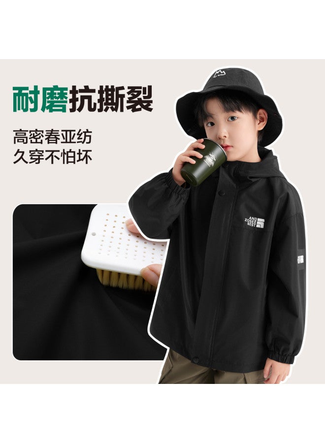 Zuoxi Boys' Jacket Spring/autumn Style Kids' Outdoor Wear New Autumn Collection Trendy Windproof Hooded Coat For Big Boys - Image 3