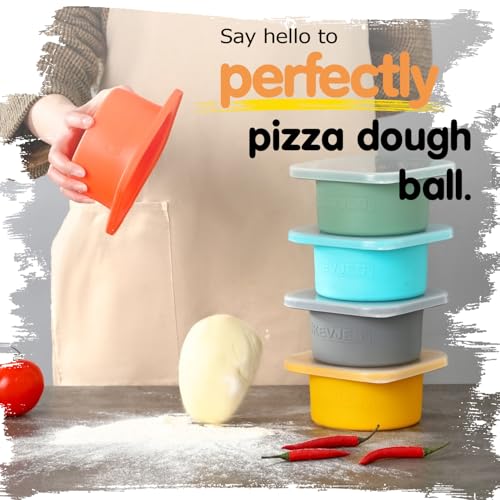 KEVJES 500ml Individual Pizza Dough Proofing Container with Airtight Lid – Ideal for Neapolitan Pizza Dough Cold Fermentation, Food Grade Silicone, Freezer & Dishwasher Safe – 2 Pack (Blue) - Image 5