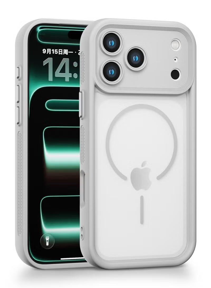 جراب MagSafe الهجين المقاوم للصدمات لهاتف iPhone 17 Pro Max مع واقي كاميرا شفاف من الخلف