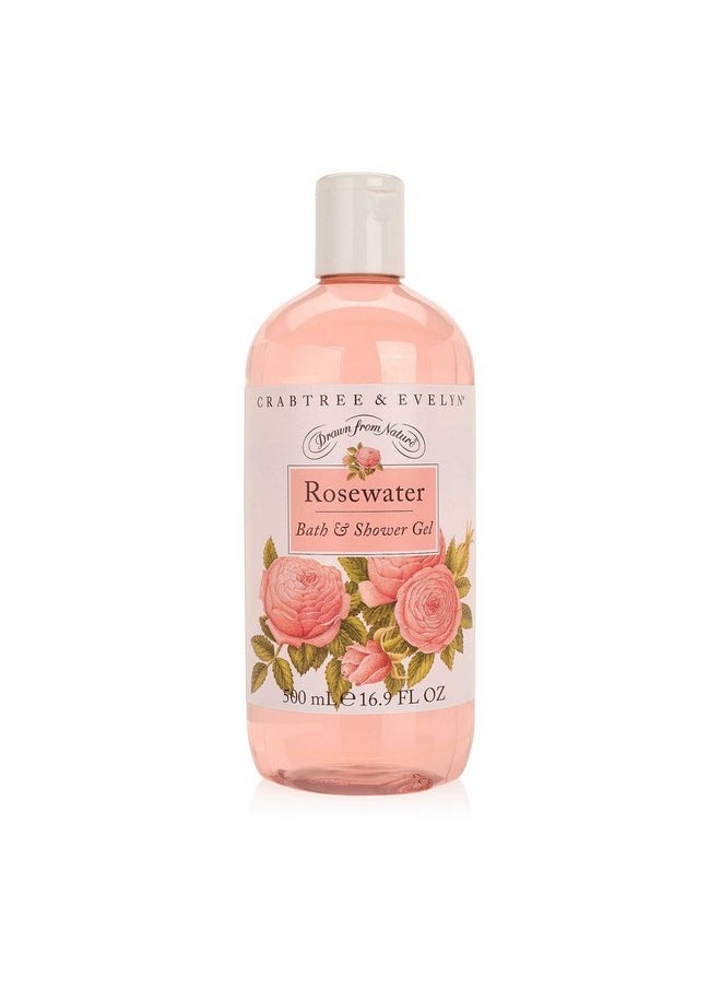 Crabtree & Evelyn Crabtree & Evelyn Bath and Shower Gel, Rosewater, 16.9 Fl Oz 