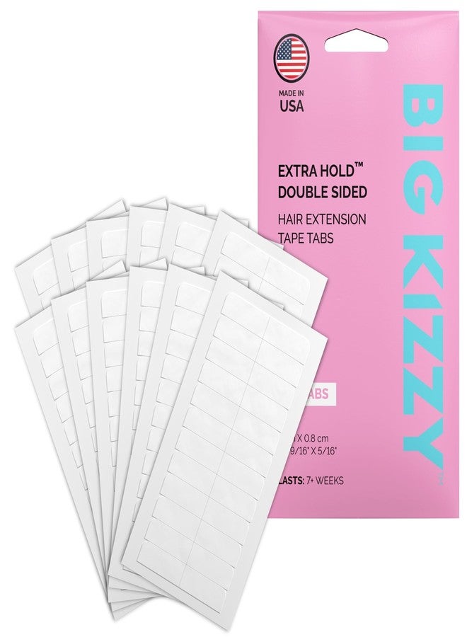 Big Kizzy Extra Hold Double Sided Hair Extension Tape - 144 tabs replacement tape - Strong hold of 6-8+ weeks - Made in USA - Image 1