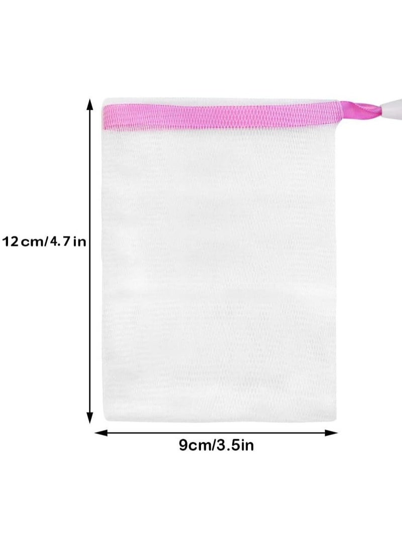 Mesh Soap Pouch, 10 Pcs Exfoliating Soap Bags, Mesh Foaming Net Soap Sack Bags, Face Cleansing Foaming Nets, Soap Saver Pouch Drawstring Bags, Color Random - Image 2