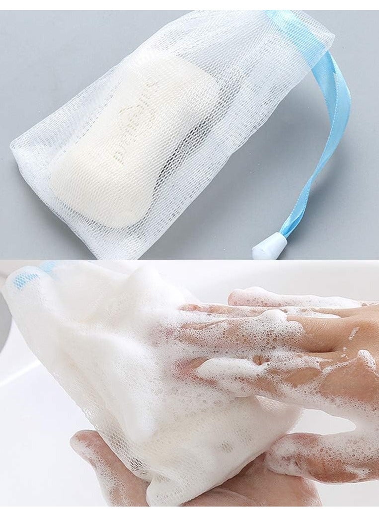 Mesh Soap Pouch, 10 Pcs Exfoliating Soap Bags, Mesh Foaming Net Soap Sack Bags, Face Cleansing Foaming Nets, Soap Saver Pouch Drawstring Bags, Color Random - Image 4