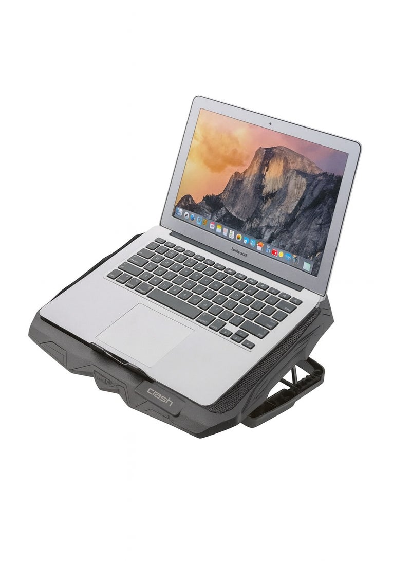 Crash C8000 Laptop Cooling Pad with 4 Powerful Cooling Fans - 14cm x 7cm - Slim Design with Distinctive Lighting - Compatible with Laptops up to 17 inches - Image 2